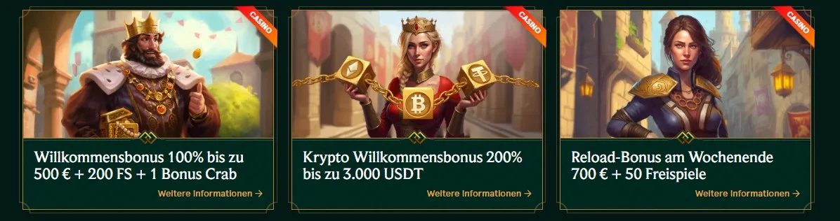 Casinia Casino Boni und Aktionen